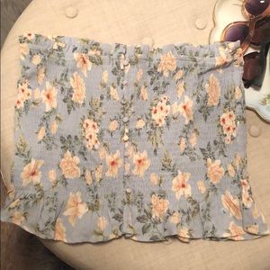 Floral tube top